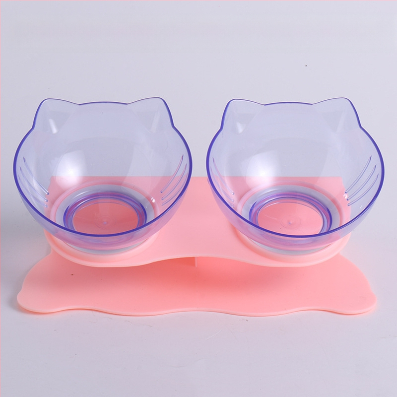 Ole automatiniu šėrimo ir gerimo dubenėliu augintiniams su įlinkusio burnos dizainu, vienas/dvigubas dubuo, medžiaga PS+ABS+TPE