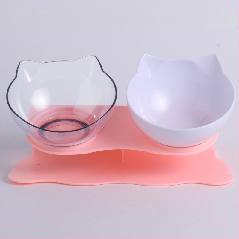 Ole automatiniu šėrimo ir gerimo dubenėliu augintiniams su įlinkusio burnos dizainu, vienas/dvigubas dubuo, medžiaga PS+ABS+TPE