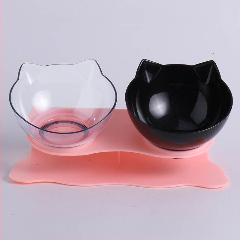 Ole automatiniu šėrimo ir gerimo dubenėliu augintiniams su įlinkusio burnos dizainu, vienas/dvigubas dubuo, medžiaga PS+ABS+TPE