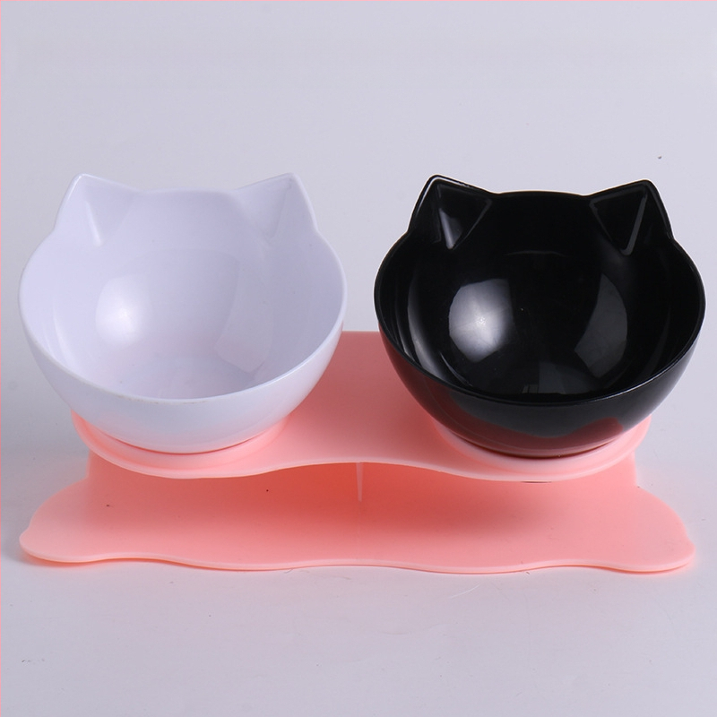 Ole automatiniu šėrimo ir gerimo dubenėliu augintiniams su įlinkusio burnos dizainu, vienas/dvigubas dubuo, medžiaga PS+ABS+TPE