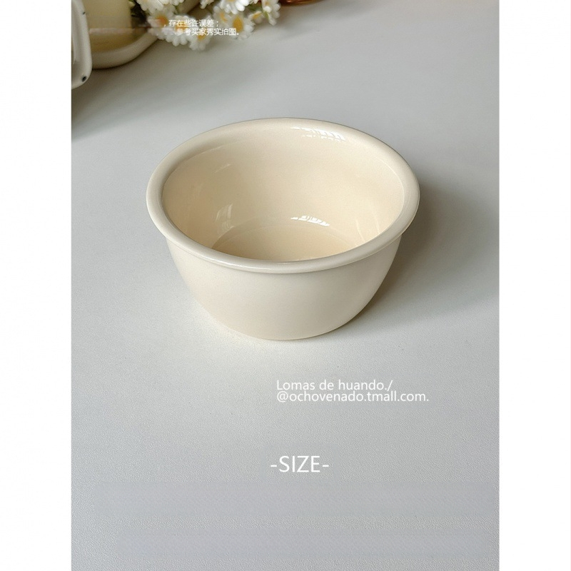 Porcelininė dubenėlis garinamiems kiaušiniams, vientisas raštas, apatinis glazūra, Naujojo Kinų stiliaus, tinkama jogurtui, vaisiams, kruopoms, desertui ir salotoms