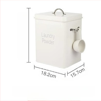 Metalo skalbimo priemonių konteineris su uždaru dangteliu, drėgmei atsparus, 6–7 L talpa