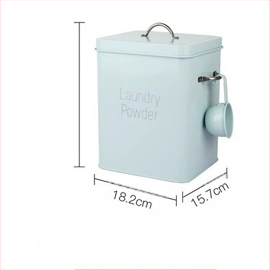 Metalo skalbimo priemonių konteineris su uždaru dangteliu, drėgmei atsparus, 6–7 L talpa