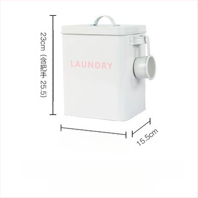 Metalo skalbimo priemonių konteineris su uždaru dangteliu, drėgmei atsparus, 6–7 L talpa