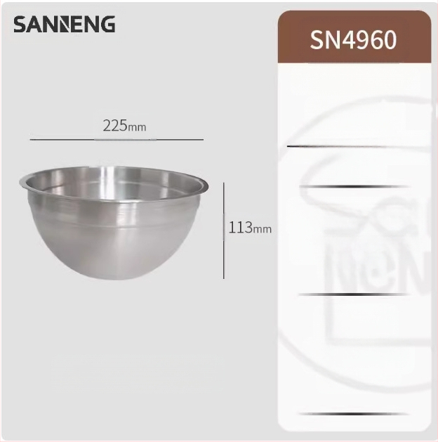 Kiaušinių plakiklis iš 304 nerūdijančio plieno, storintas dizainas, prekės ženklas Three Functions, tinkamas plakimui kremui ir tešlai