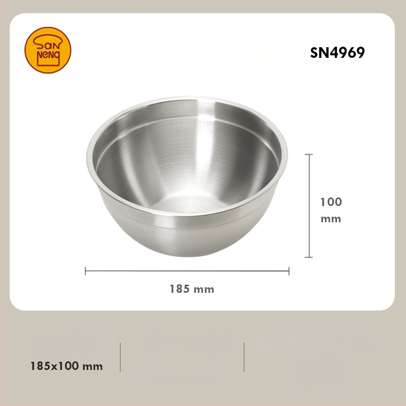 Kiaušinių plakiklis iš 304 nerūdijančio plieno, storintas dizainas, prekės ženklas Three Functions, tinkamas plakimui kremui ir tešlai