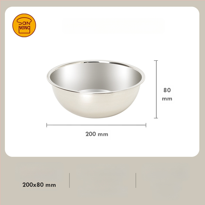 Kiaušinių plakiklis iš 304 nerūdijančio plieno, storintas dizainas, prekės ženklas Three Functions, tinkamas plakimui kremui ir tešlai