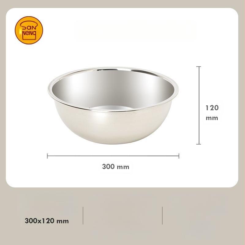 Kiaušinių plakiklis iš 304 nerūdijančio plieno, storintas dizainas, prekės ženklas Three Functions, tinkamas plakimui kremui ir tešlai