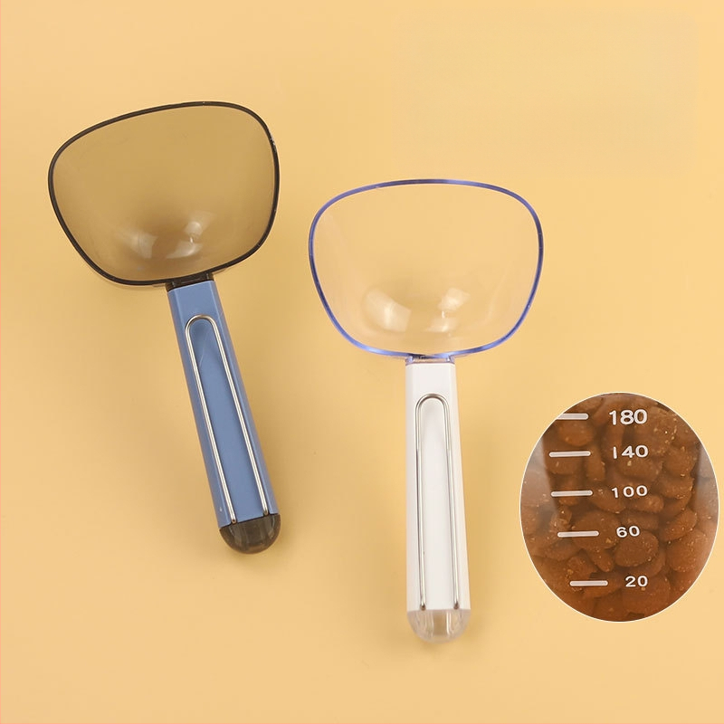 Millet Meng Kačių maisto šaukštas – plastmasinis, ilga rankena, matuojantis šaukštas katėms, naminių gyvūnų reikmenys, pakuotė 240 vnt.