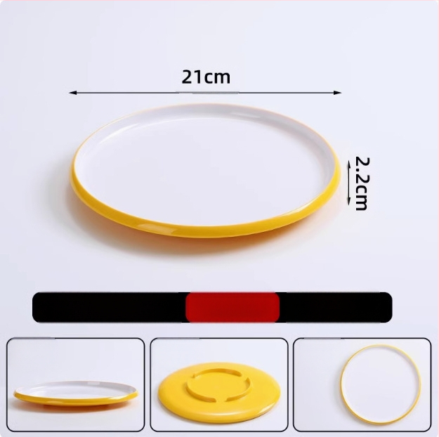 Melaminė apvali lėkštė komerciniam naudojimui, viešbučiai ir restoranai, Naujojo Kinų stilius, rankų darbo, pritaikoma