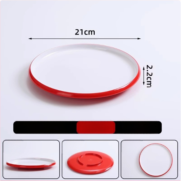 Melaminė apvali lėkštė komerciniam naudojimui, viešbučiai ir restoranai, Naujojo Kinų stilius, rankų darbo, pritaikoma