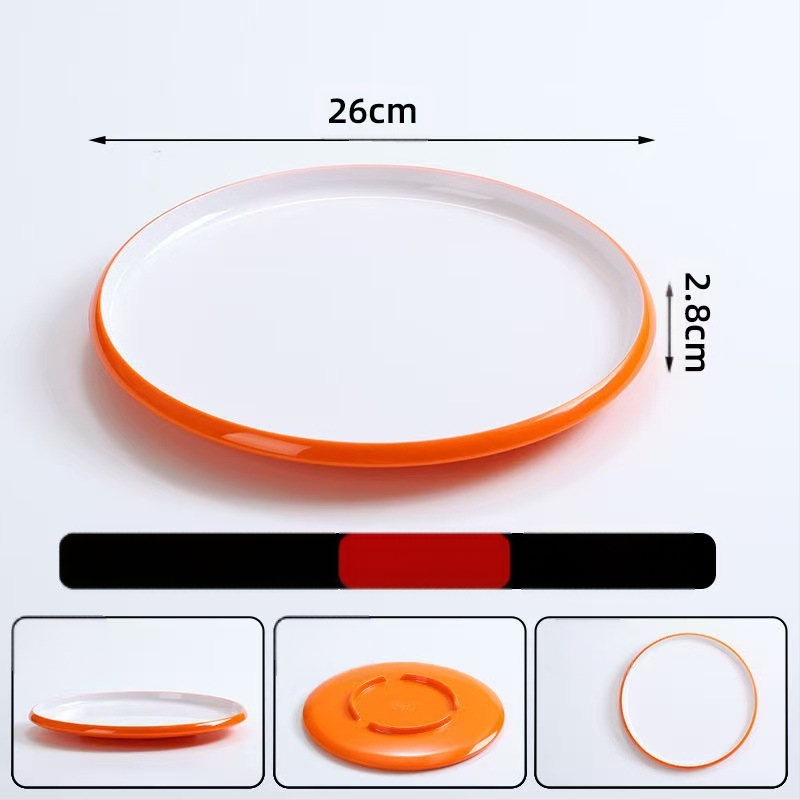 Melaminė apvali lėkštė komerciniam naudojimui, viešbučiai ir restoranai, Naujojo Kinų stilius, rankų darbo, pritaikoma