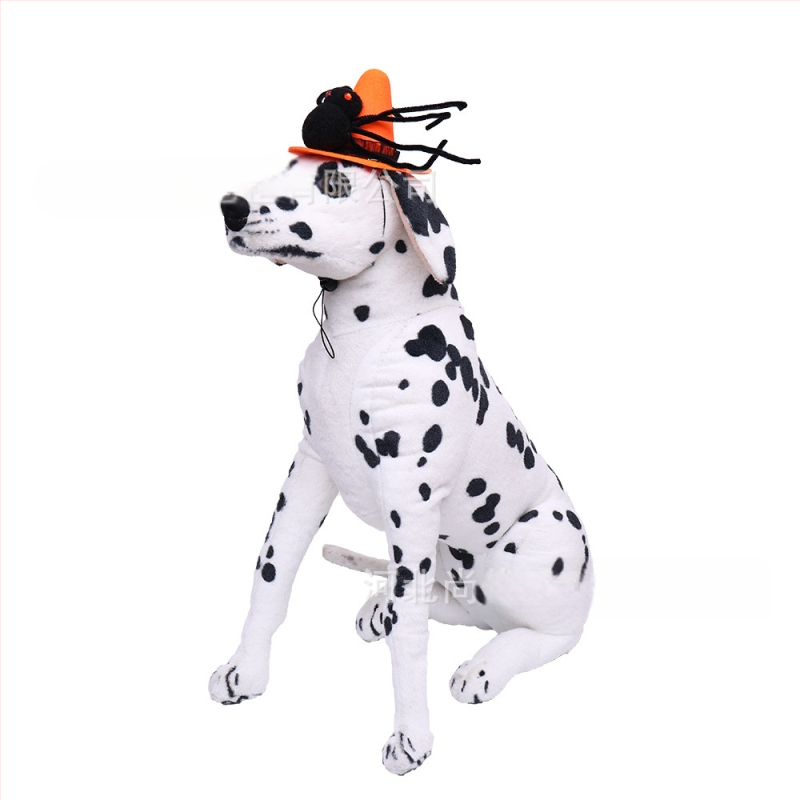 Шапка за кучета за Хелоуин с модел паяк — фетр, лазерно тъкане, карикатурен стил (Патерн: паяк; Материал: фетр; Тъкане: лазерно; Стил: карикатурен; Празник: Хелоуин)