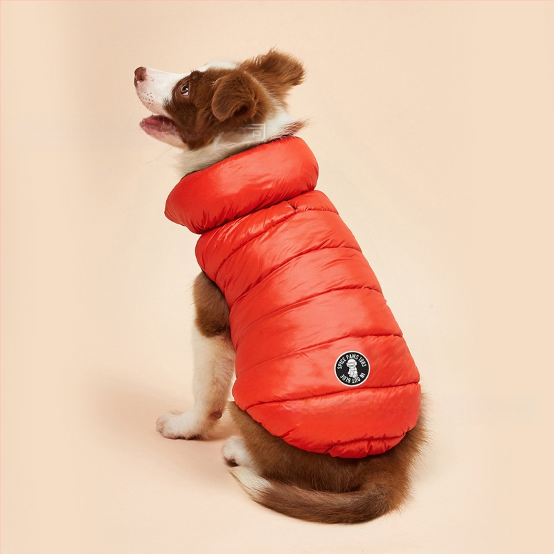 Dviviečio šuns liemenė žiemai – medžiagos: nailonas, down cotton; stilius: laisvas