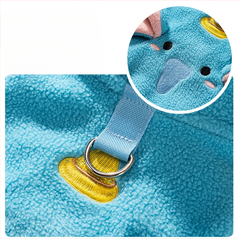 Hippie dog cartoon liemenė augintiniams – poliarinis fliselis, apranga augintiniams, prekinis ženklas Hippie dog