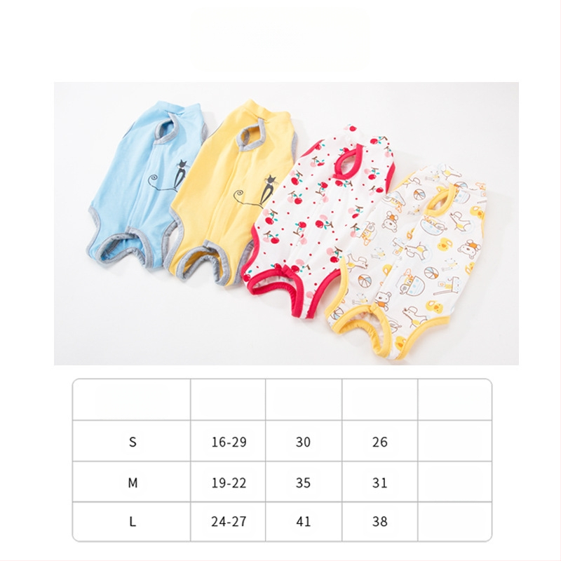 Дрехи за домашни любимци – антиоблизващ стерилизационен костюм за котки, тънък плат, стил свободно време