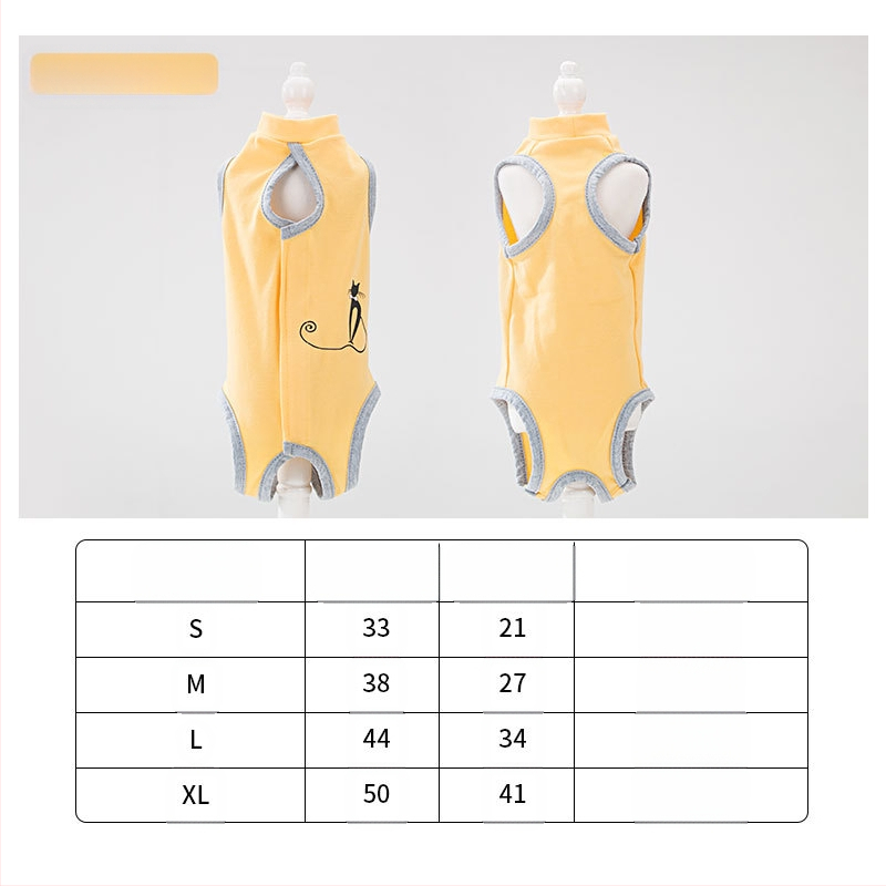 Дрехи за домашни любимци – антиоблизващ стерилизационен костюм за котки, тънък плат, стил свободно време