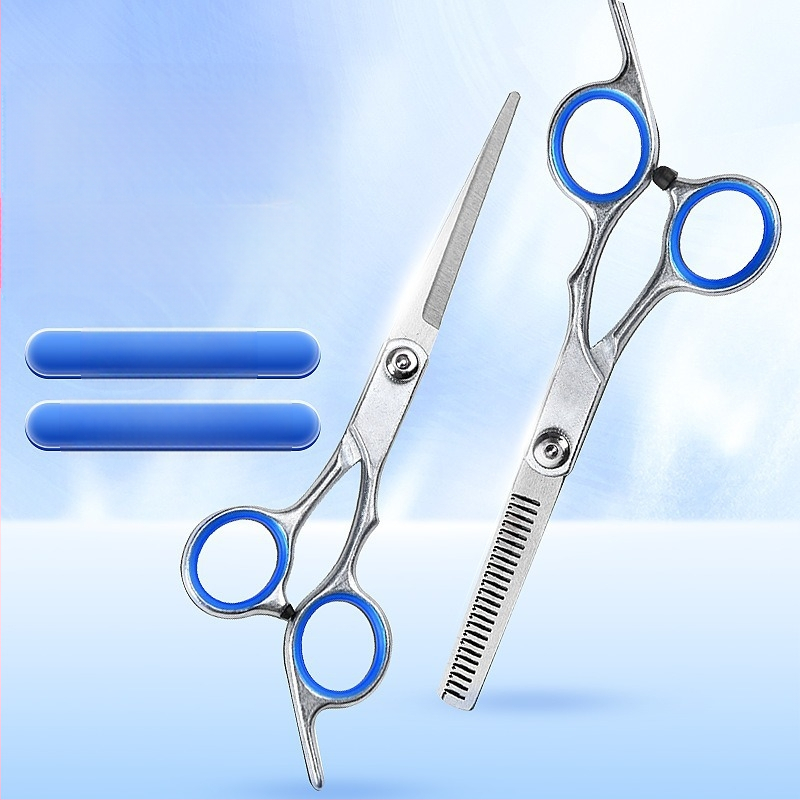 Kirpimo žirklės plokščiosios ir retinimo, Lu trading, ilgis 17 cm, retinimas 15–25, svoris 42 g