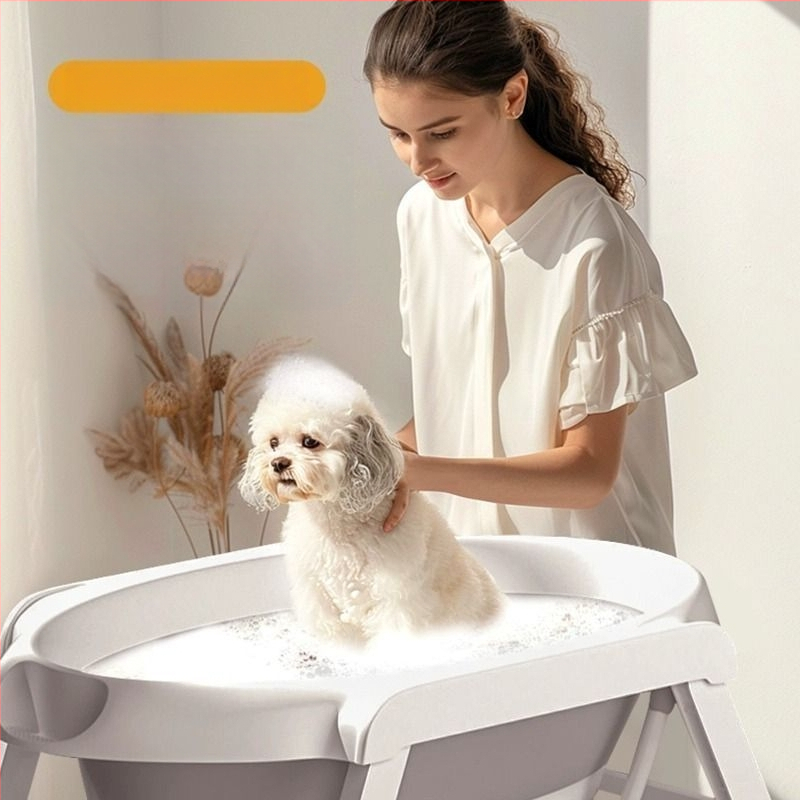 Ваничка за къпане на кучета и котки, ТПР материал, Chi weng, не се сгъва, универсална употреба