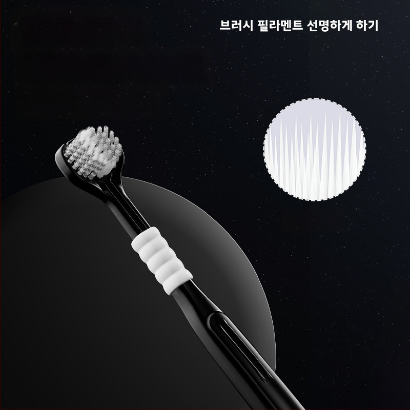 Trīspusēja zobu birste pieaugušajiem ar smaganu aizsardzību un mīkstām sariem | Banner/Benoy zīmols | Manuālā zobu birste