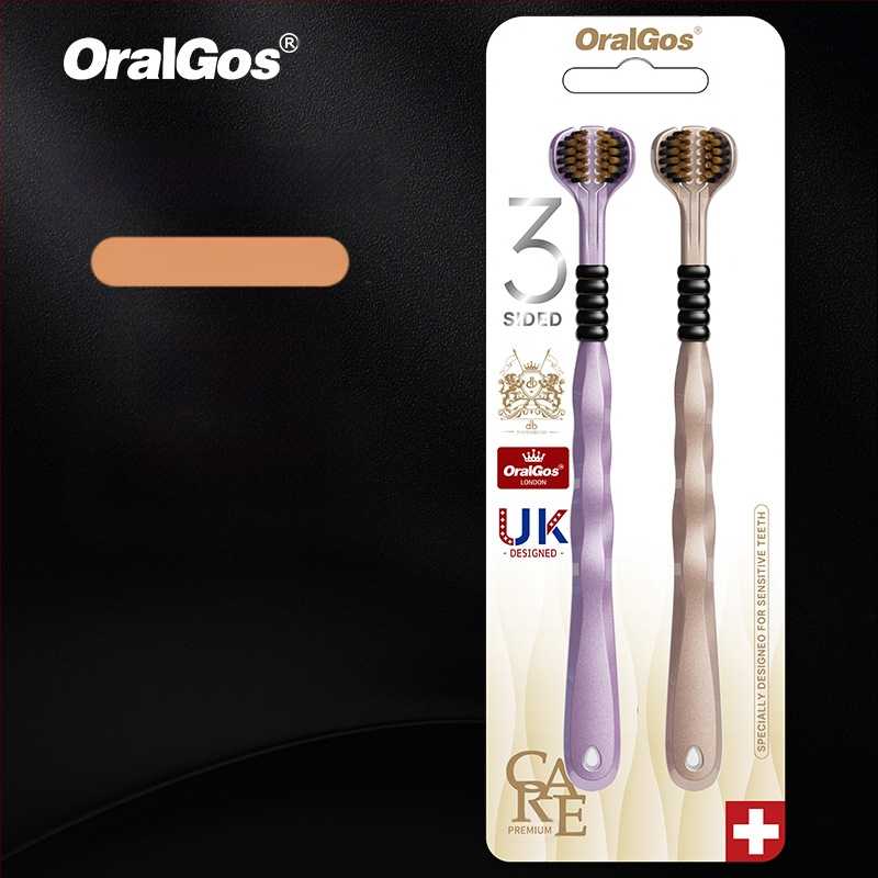 Trīspusēja zobu birste pieaugušajiem ar smaganu aizsardzību un mīkstām sariem | Banner/Benoy zīmols | Manuālā zobu birste