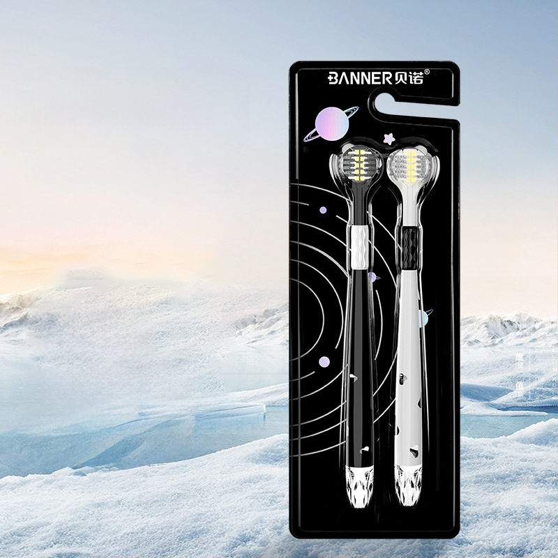 Trīspusēja zobu birste pieaugušajiem ar smaganu aizsardzību un mīkstām sariem | Banner/Benoy zīmols | Manuālā zobu birste