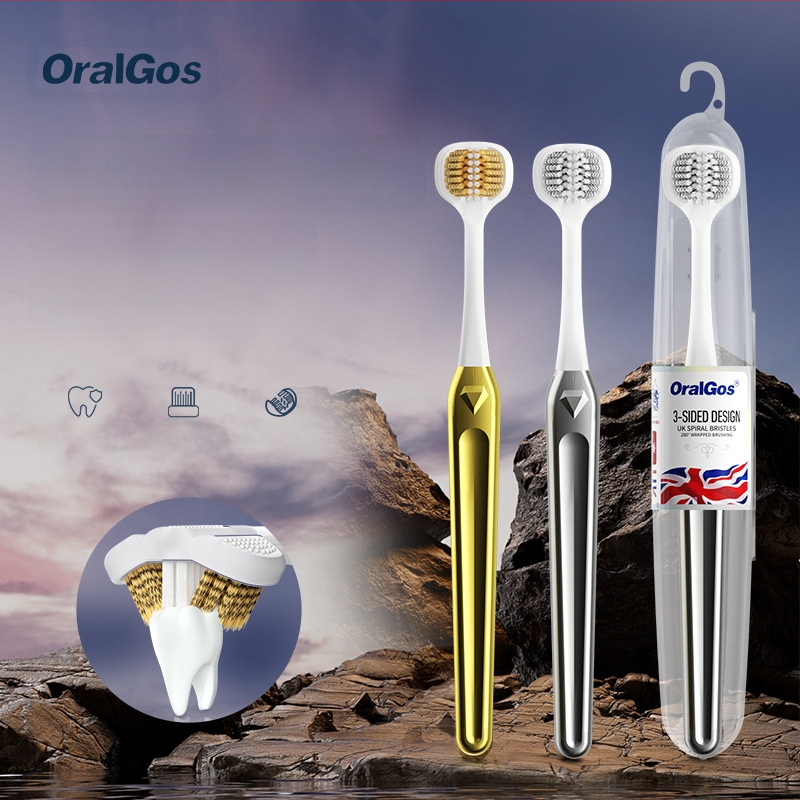 Trīspusēja zobu birste pieaugušajiem ar smaganu aizsardzību un mīkstām sariem | Banner/Benoy zīmols | Manuālā zobu birste