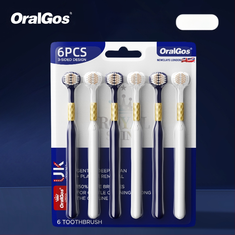 Trīspusēja zobu birste pieaugušajiem ar smaganu aizsardzību un mīkstām sariem | Banner/Benoy zīmols | Manuālā zobu birste