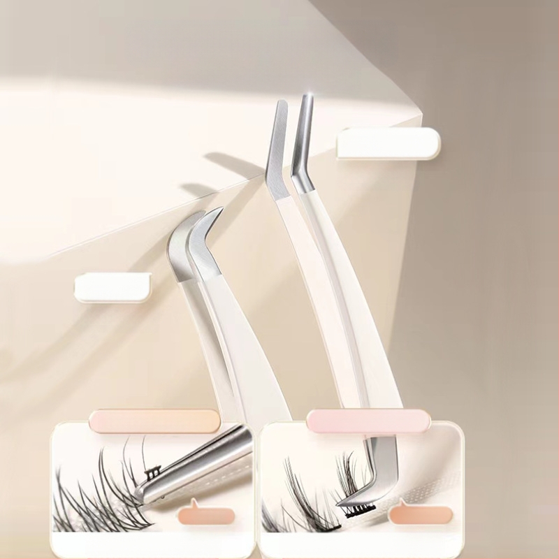 Щипки за мигли за изкуствени мигли, висока прецизност, марка Ru Lin Poetry; класификация: сегментирани; стил: Golden Feather Clip, 7-образен клип; опаковка: 1000 бр