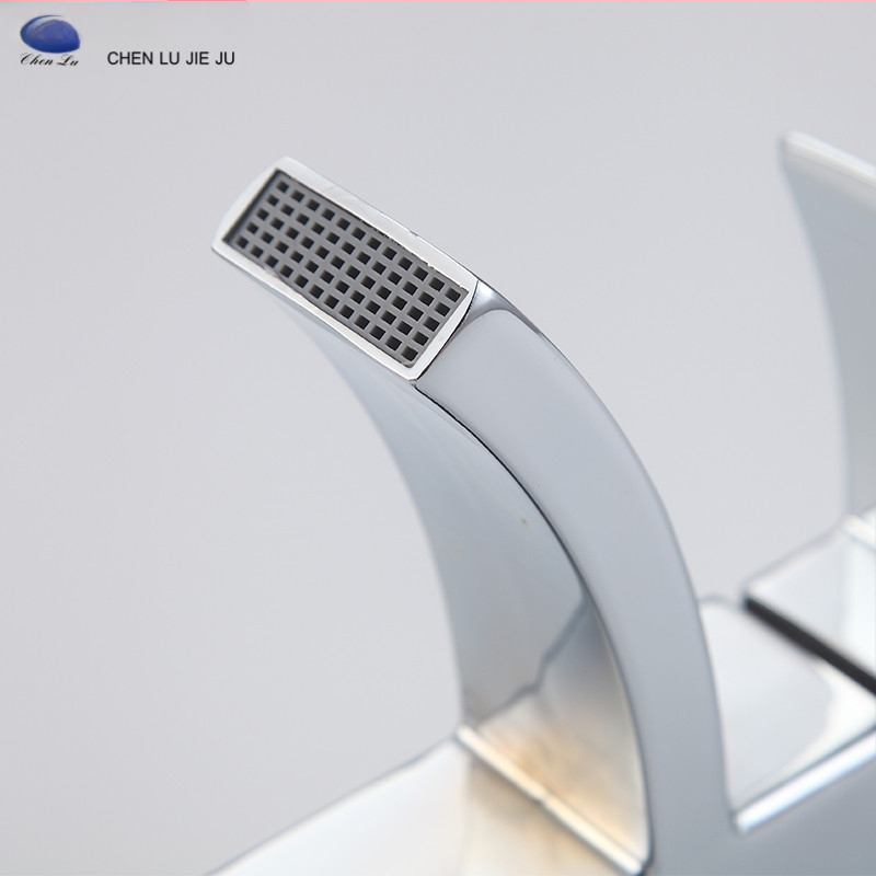 Praustuvo čiaupas – karštas ir šaltas, su vienu anga, krioklio srautas, vario lydinys, keramikinis vožtuvas šerdis, 0–90°C, 10 MPa