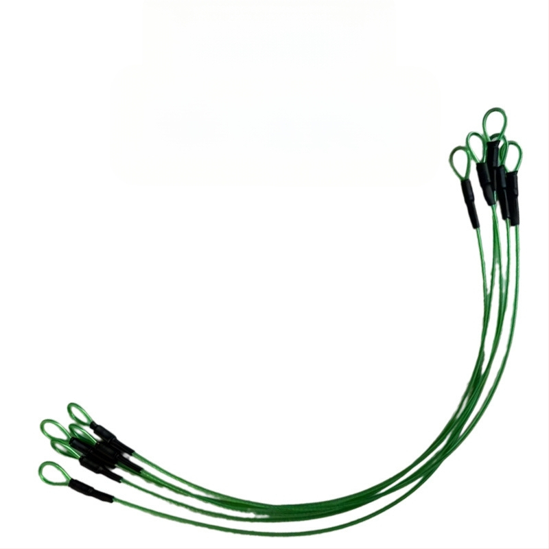 Užrakinamas žvejybos karabinas su sustiprintu plieno vielos lynu didelėms žuvims