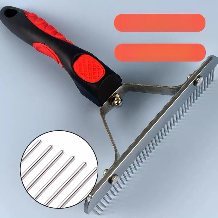 Гребен за подстригване на кучета с иглови зъби за премахване на възли, подходящ за бордър колли и златен ретривър, код на продукта R`v`c 566494276092