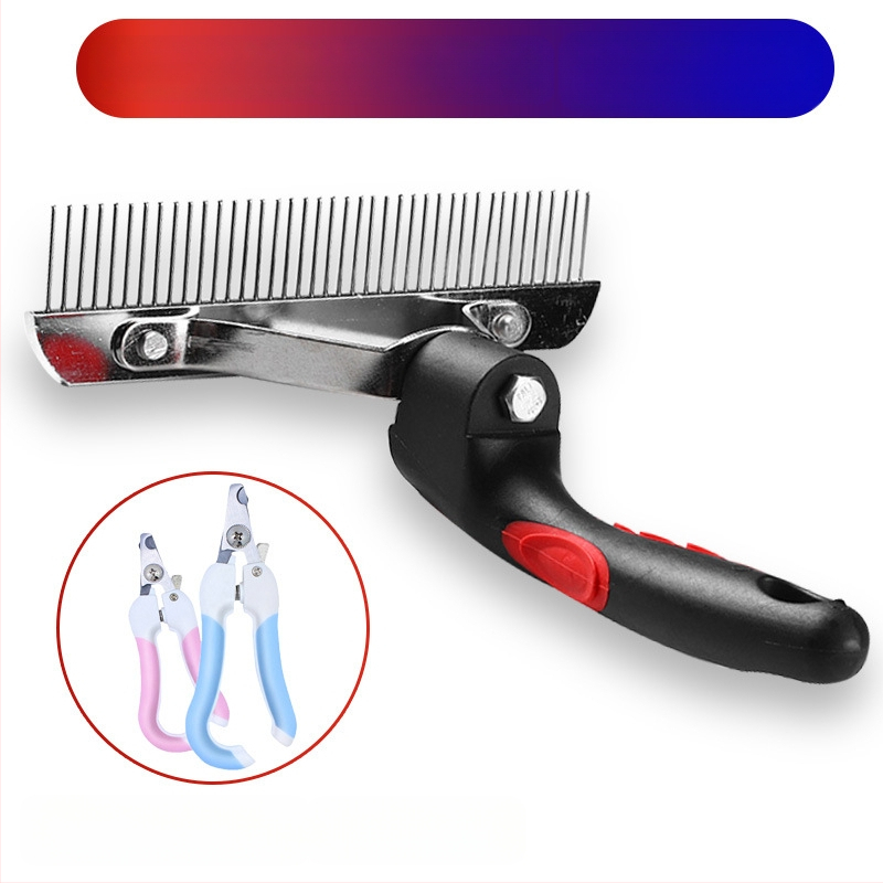 Гребен за подстригване на кучета с иглови зъби за премахване на възли, подходящ за бордър колли и златен ретривър, код на продукта R`v`c 566494276092