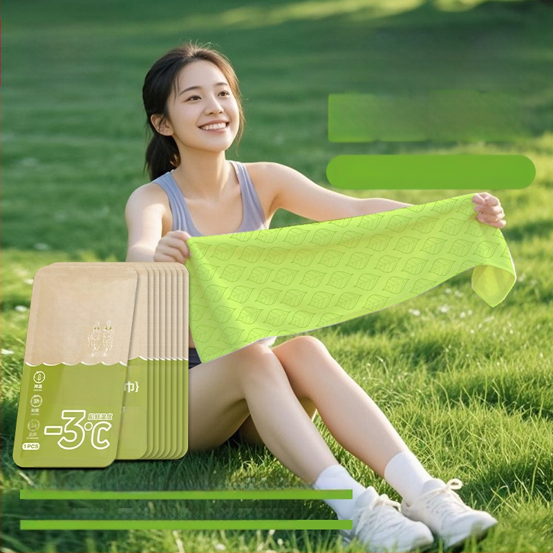 Δροσιστικά μαντηλάκια για αθλητικά και υπαίθρια χρήση, μη υφασμένο ύφασμα, 100D νήμα, Διαδικασία εκτύπωσης, Unisex πετσέτα/πετσέτα προσώπου