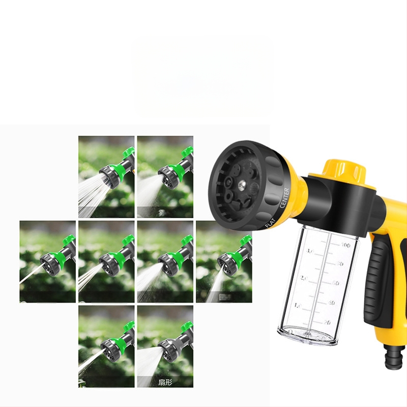 BY-471 Automa mazgāšanas ūdens pistole ar 8 plūsmas režīmiem, plastmasas korpuss, ūdens spiediens 1, injekcijas gājiens 10 m