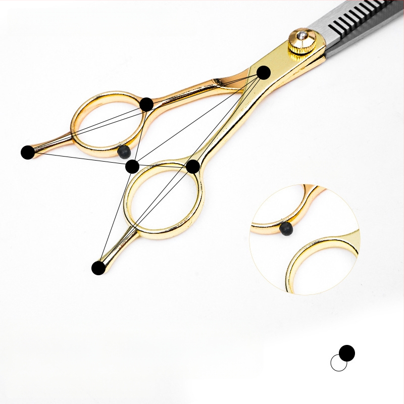 Ψαλίδια περιποίησης σκύλων, ανοξείδωτο ατσάλι + κράμα ψευδάργυρου, κοσμητικές ψαλίδες, Tanizaki, συσκευασία 500 τεμ., κατάλληλα για σκύλους