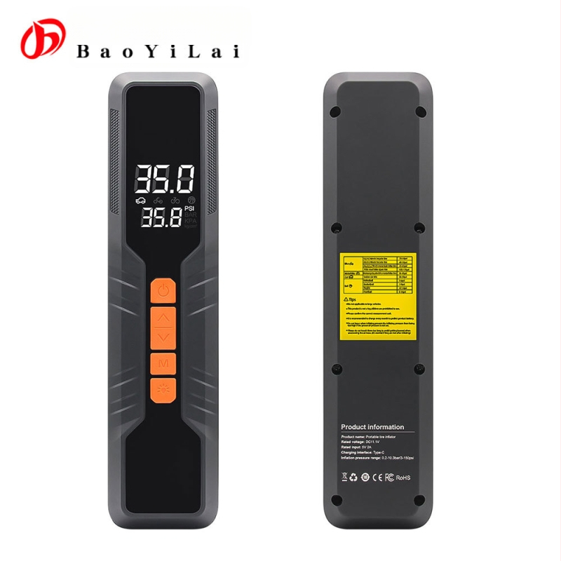 Bezvadu portatīvais riepu pūtējs, 60W, DC11.1V, 6000mAh, no -20°C līdz 80°C