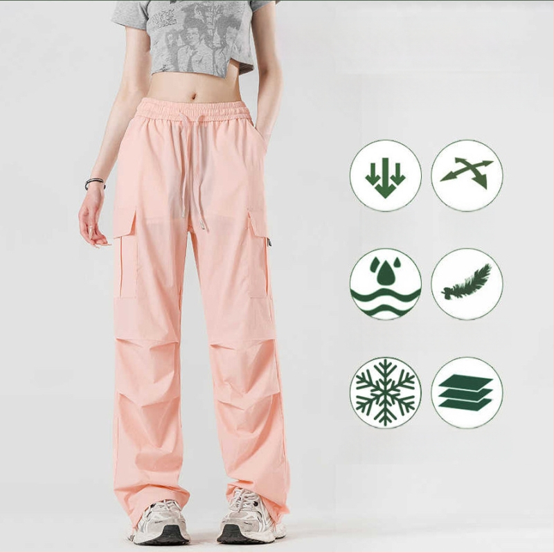 Унисекс летни спортни панталони с тънък ледено-силиков плат, големи джобове, бързосъхнещи