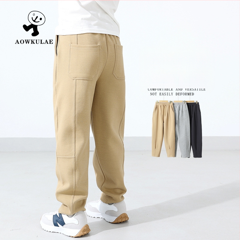 Dječje hlače za sport u korejskom stilu, Pearl Cube pamuk 85%, srednji pojas, za dječake iznad 8 godina.