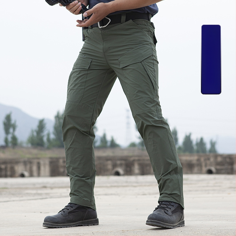 Мъжки тактически панталони от найлон, еластични, бързосъхнещи, пролетни, с много джобове, карго стил