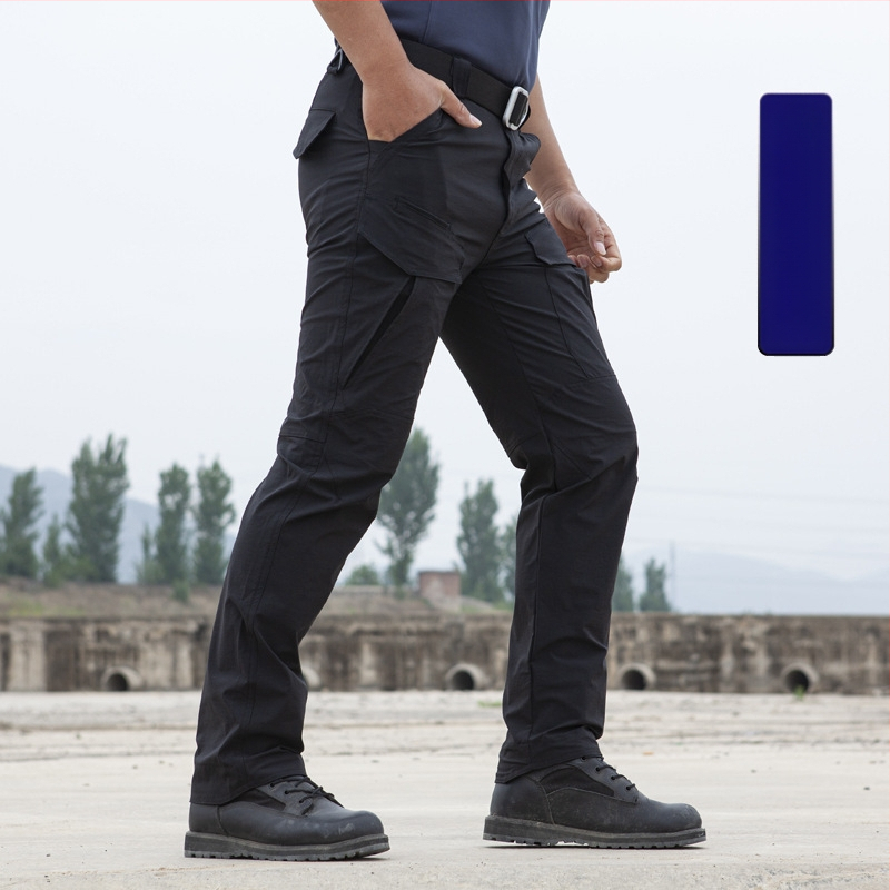 Мъжки тактически панталони от найлон, еластични, бързосъхнещи, пролетни, с много джобове, карго стил