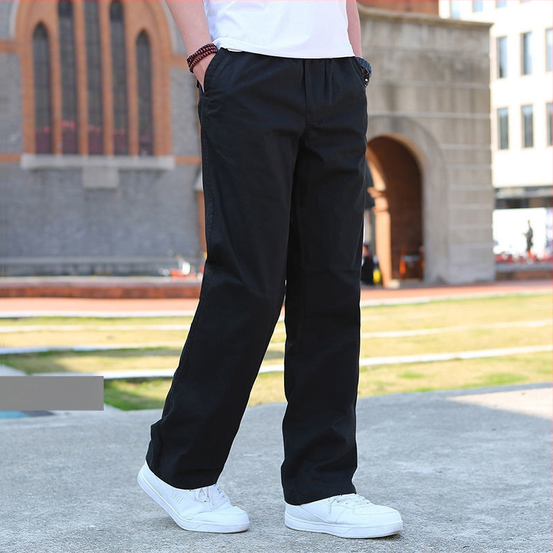 Vyrinės kelnės su tiesia kirpimo linija, poliesterio audinys, fliso pamušalas, tinkamos visoms sezonoms