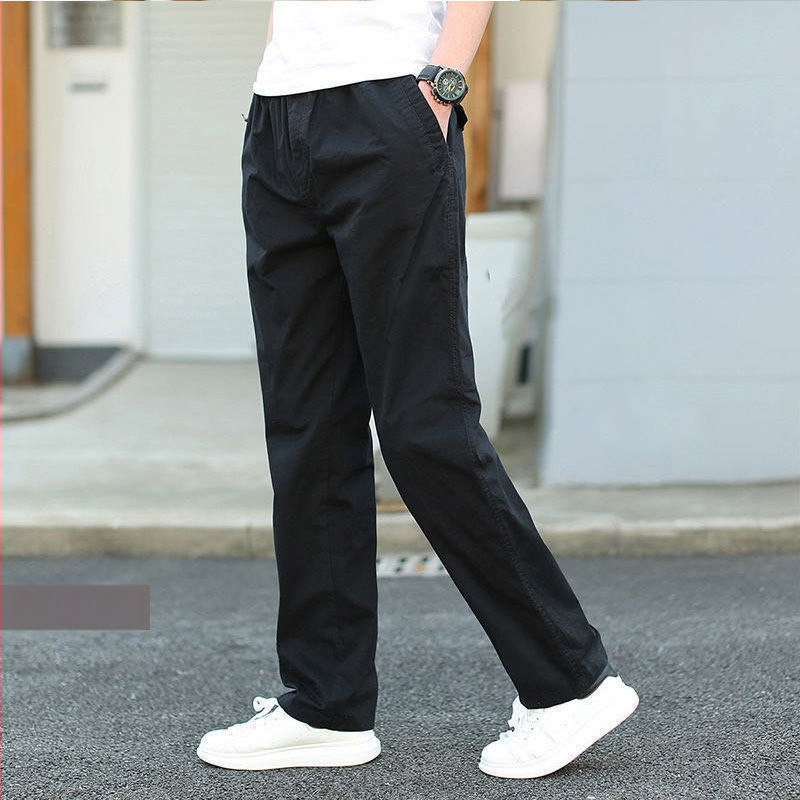 Vyrinės kelnės su tiesia kirpimo linija, poliesterio audinys, fliso pamušalas, tinkamos visoms sezonoms