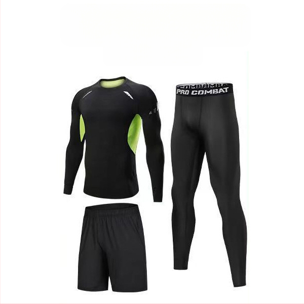 Унисексов спортен комплект с дълъг ръкав, бързосъхнеща дишаща материя полиестер-спандекс, cropped pants, за бягане, футбол и баскетбол