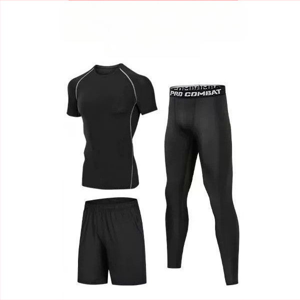 Унисексов спортен комплект с дълъг ръкав, бързосъхнеща дишаща материя полиестер-спандекс, cropped pants, за бягане, футбол и баскетбол