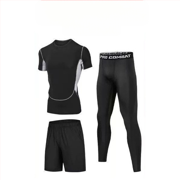 Унисексов спортен комплект с дълъг ръкав, бързосъхнеща дишаща материя полиестер-спандекс, cropped pants, за бягане, футбол и баскетбол