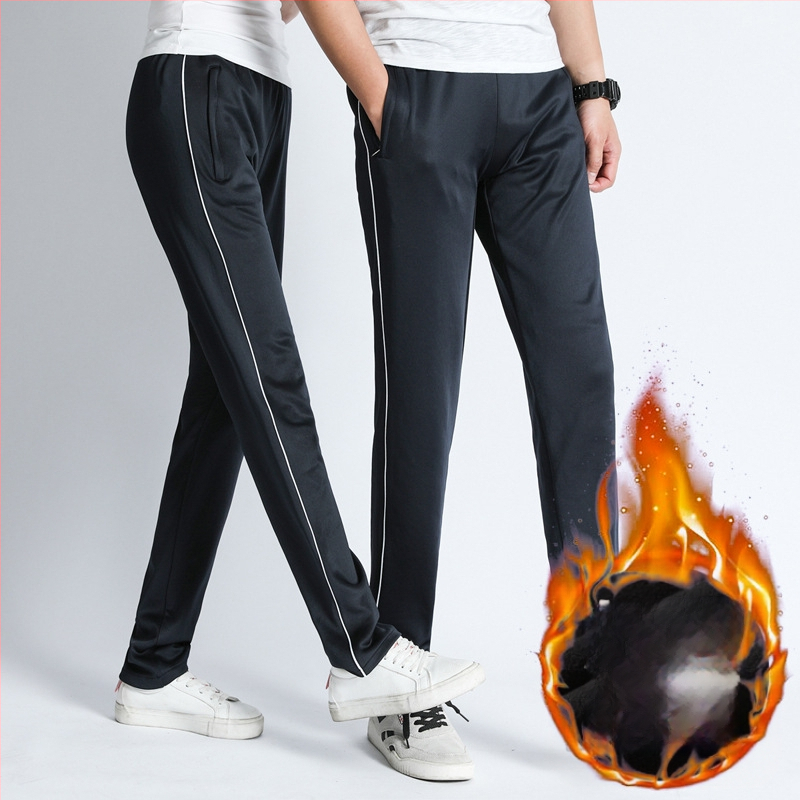 Χειμερινά παντελόνια σχολικής στολής με βελούδινο επένδυση, με δύο ρίγες, μεσαία μέση, 100% πολυεστέρας – αθλητικά παντελόνια για σχολείο