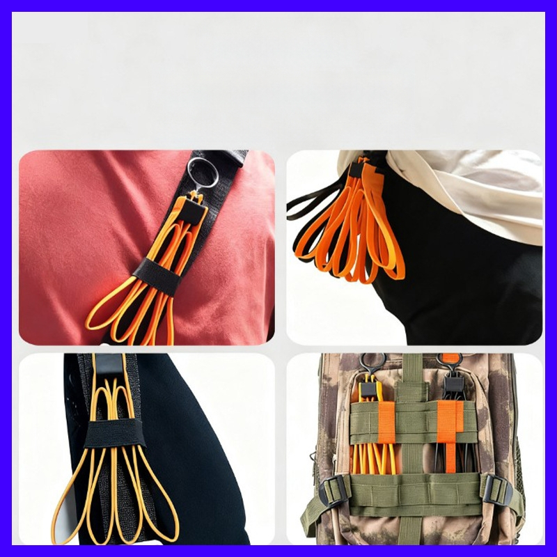 PA66 nailono taktinė sargybinė juosta su dviguba sagtimi ir dviejų galų sulankstomu dizainu, storis 1.66 mm