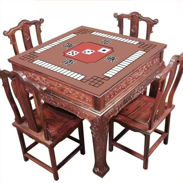 Покривка за маса в новокитайски стил, квадратна, водоустойчива, антихлъзгаща, износоустойчива, геометричен принт