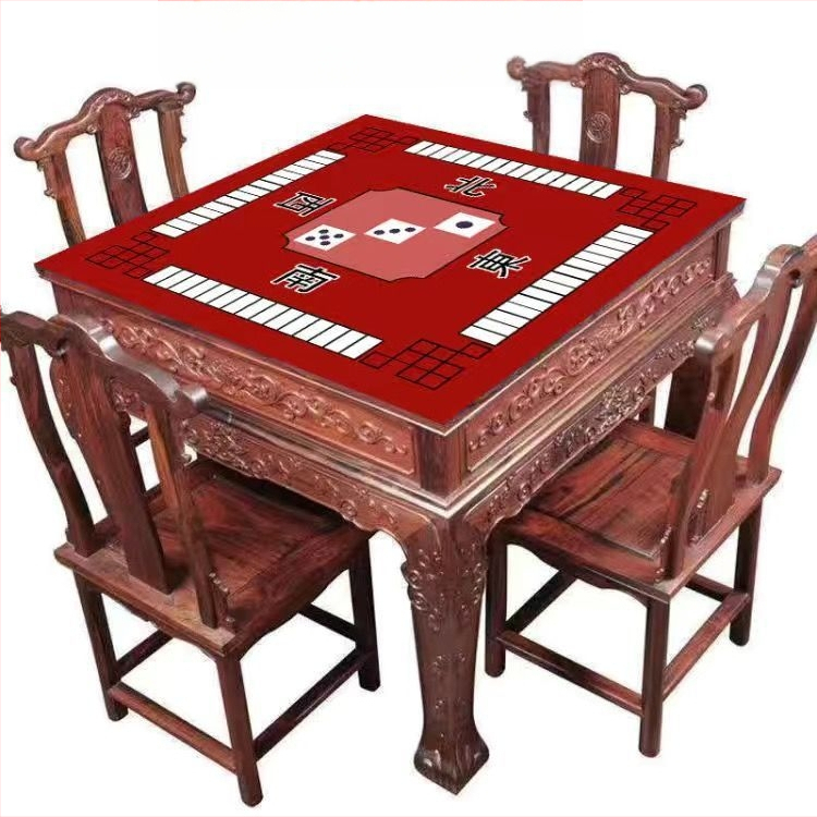 Покривка за маса в новокитайски стил, квадратна, водоустойчива, антихлъзгаща, износоустойчива, геометричен принт